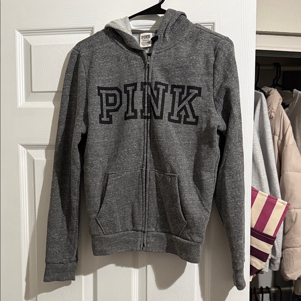 PINK Victoria's Secret Heathered Gray Hoodie
